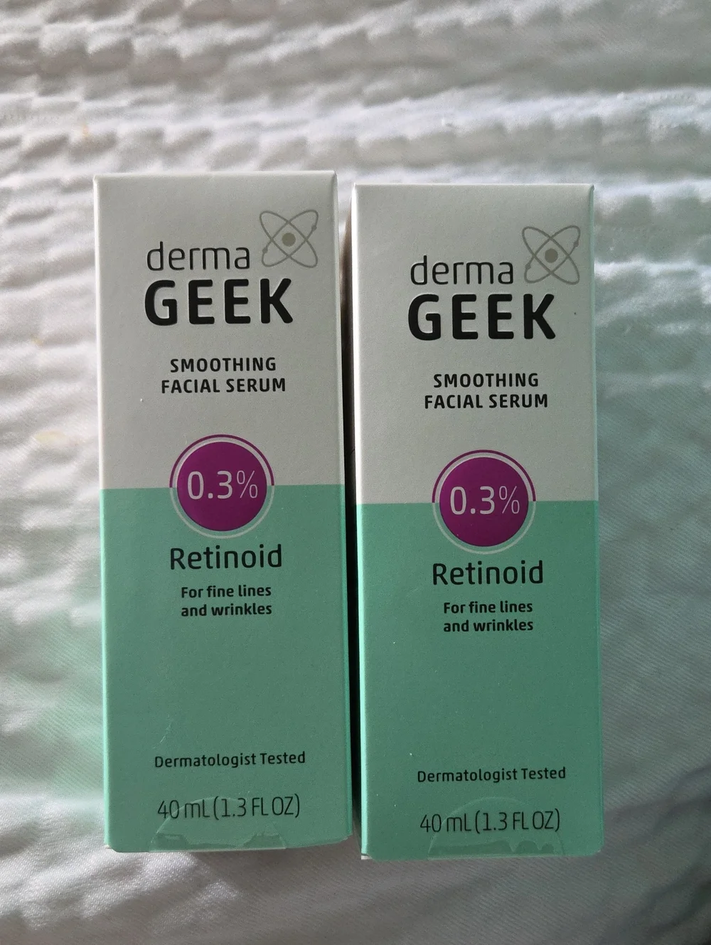 (2) Derma Geek Smoothing Facial Serum Retinoid. NIB. Unisex.